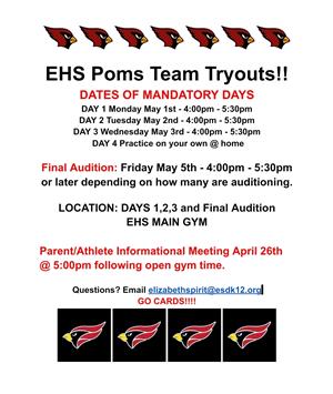 EHS POM TRYOUTS